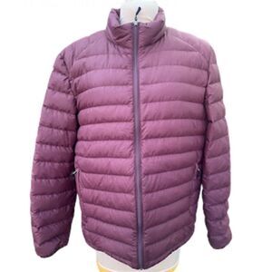 Heat Keep Puffer Size L 90% Down 10% Feathers Burgundy